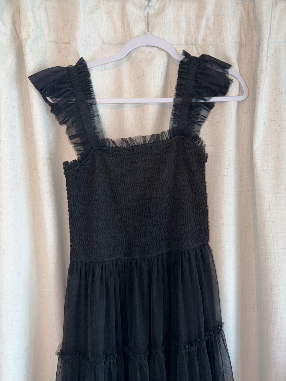 Pinkblush Black Ruffled Strap Tiered Midi Dress - Picture 2 of 2